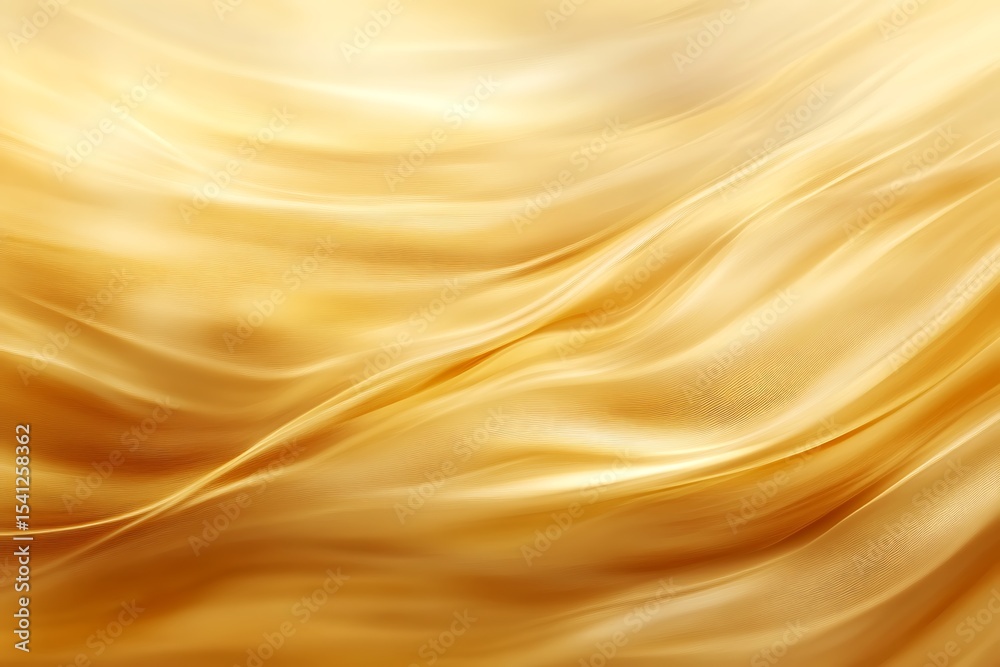 Aufkleber golden textured abstract curves background, metallic waves pattern flowing smoothly