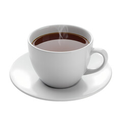 Obraz premium A Cup of Hot Coffee isolated on transparent bacckground