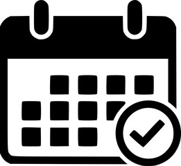 calendar checkmark icon vector illustration

