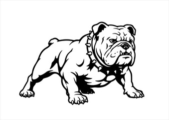 Fototapeta premium silhouette, vector, dog, bulldog, icon, graphic, isolated, stencil, drawing, illustration, black, design, puppy, sign, pet, cute, symbol, outline, art, tattoo, breed, white, animal, cartoon, logo, 