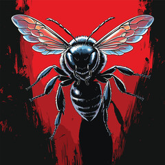 detailed and realistic bee vector image