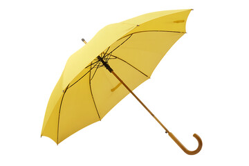 Yellow umbrella isolated on transparent background