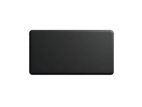 Rectangular Black Blank Name Tag Minimalist Design Isolated on a transparent background rectangle - Powered by Adobe