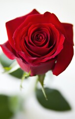 red rose isolated on white