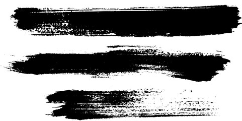 Hand painted ink brush strokes. stock illustration