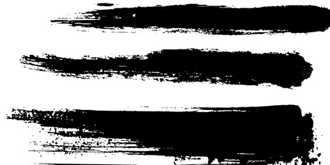 Brush Strokes Vector Set. 