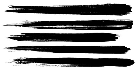 Brush Strokes Vector Set. 