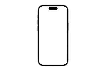 Modern smartphone mockup isolated on transparent background