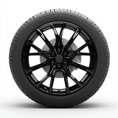 Obraz premium car wheel isolated on white