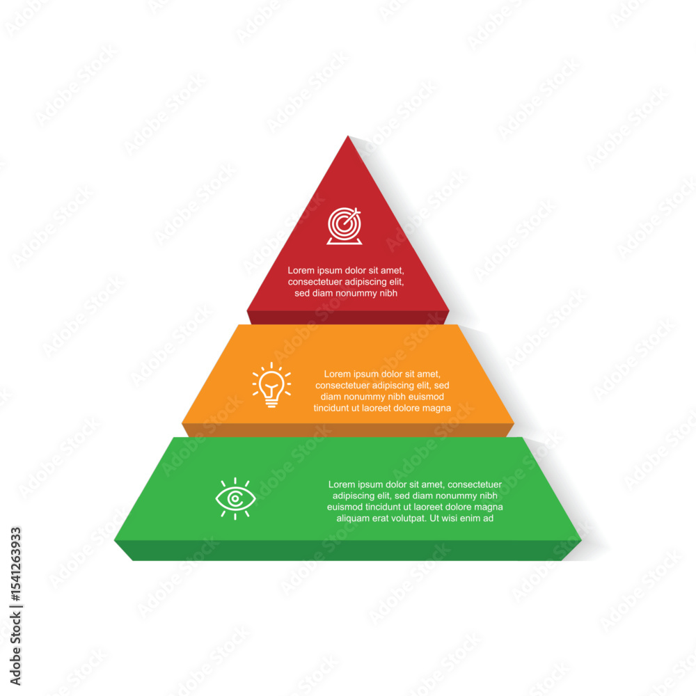Poster business template presentation. management planning concept. 3 step process infographic vector eleme