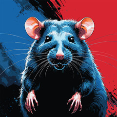 detailed and realistic big rat vector image