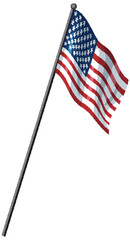 Waving American Flag Vector Illustration