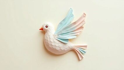 Obraz premium white dove on a white background