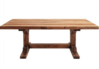 wooden table isolated on white