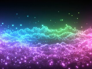Abstract shimmering particle waves