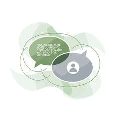 Conceptual vector illustrations of large-scale language models (LLM).