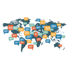 Conceptual vector illustrations of large-scale language models (LLM).