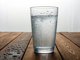 A glass of cold water