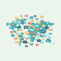 Conceptual vector illustrations of large-scale language models (LLM).