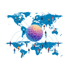 Conceptual vector illustrations of large-scale language models (LLM).