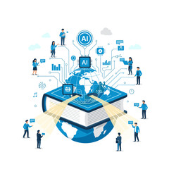Conceptual vector illustrations of large-scale language models (LLM).