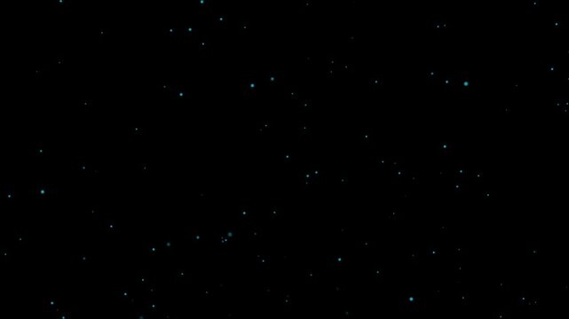 Dust particles in black background. dust particles flowing up on transparent background with alpha channel. flying dust particles for video overlay background, 