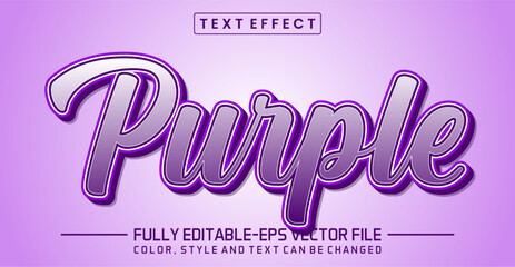 Purple font Text effect editable
