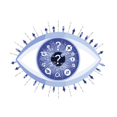 Conceptual vector illustrations of large-scale language models (LLM).