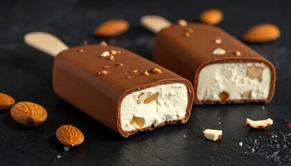 Magnum - A luxury ice cream bar coated in thick Belgian chocolate. Comes in classic flavors like vanilla, almond, and white chocolate. Known for its rich texture and indulgent taste. 