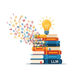Conceptual vector illustrations of large-scale language models (LLM).