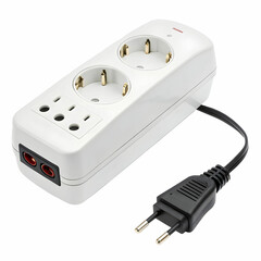 electric plug isolated on white