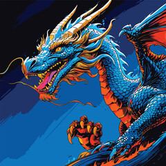 detailed and realistic dragon vector image