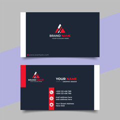 Creative modern red business card design  name card corporate visiting card and simple clean template vector design