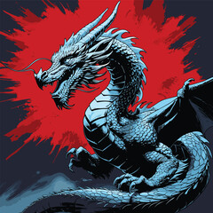 detailed and realistic dragon vector image