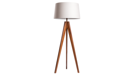 Elegant Tripod Floor Lamp with White Shade Modern Home Decor Lighting