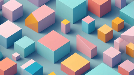 Obraz premium abstract colorful cubes background