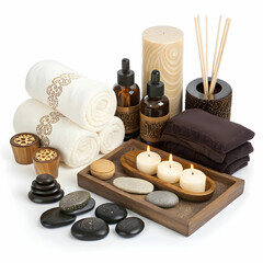 spa still life with candles