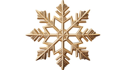 Elegant Golden Snowflake Design Winter Holiday Decoration