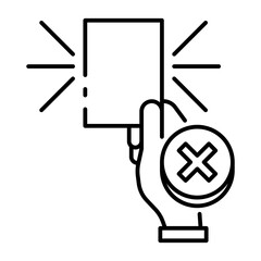 This Red card icon is suitable for World Cup, Football Sport, etc