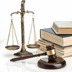 scales of justice and gavel