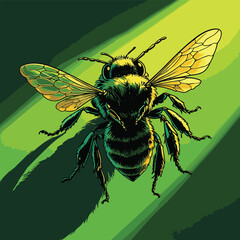 detailed and realistic bee vector image