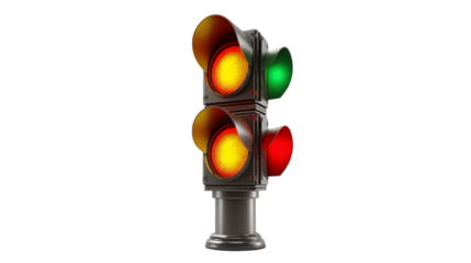 Traffic Signal Lights Red Yellow Green Warning Safety Transportation Icon
