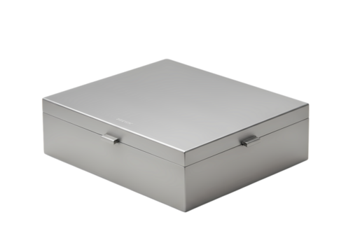 Metal Storage Box: Rectangular, Lidded Container