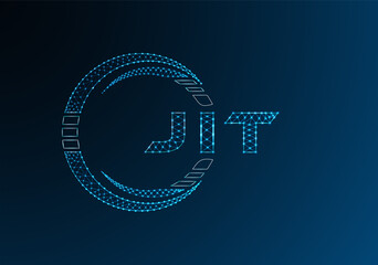 JIT low poly letter logo vector design. JIT lower poly logo design. Low poly logo.