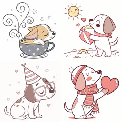 High-Quality dogs Illustrations in Various Styles – SVG Bundle