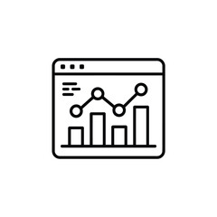 Website analytics graph data chart icon