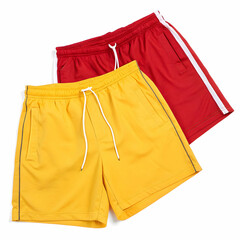 red shorts isolated on white background