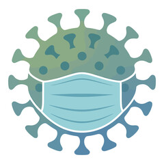Coronavirus wearing a face mask for protection against disease