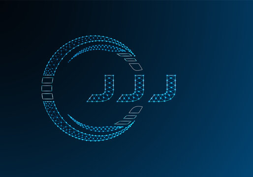JJJ low poly letter logo vector design. JJJ lower poly logo design. Low poly logo.