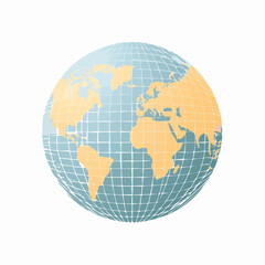 シンプルな地球儀のベクターイラスト